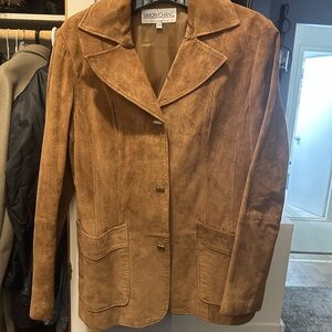 Simon Chang Women's Brown Suede Blazer